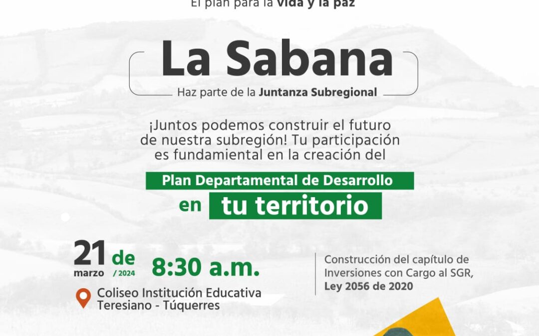 Bienvenidos a la subregión Sabana